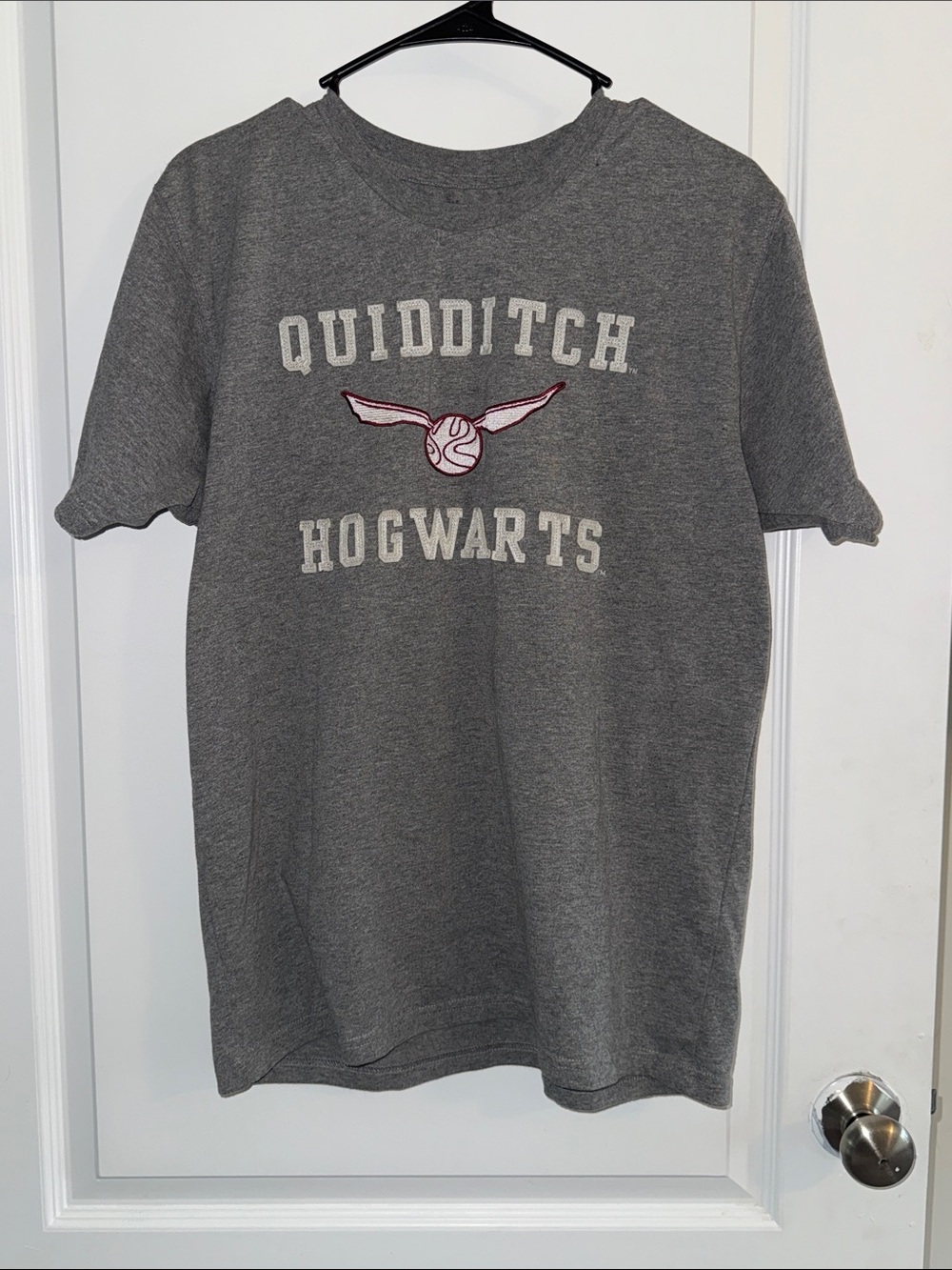 Wizarding World of Harry Potter Gray Graphic Crewneck with White Lettering